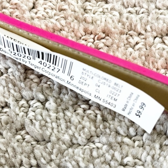 Target Girls Skinny Belts Size S Pink Blue Silver Rainbow Stars Colorful Lot 5x - Picture 6 of 9